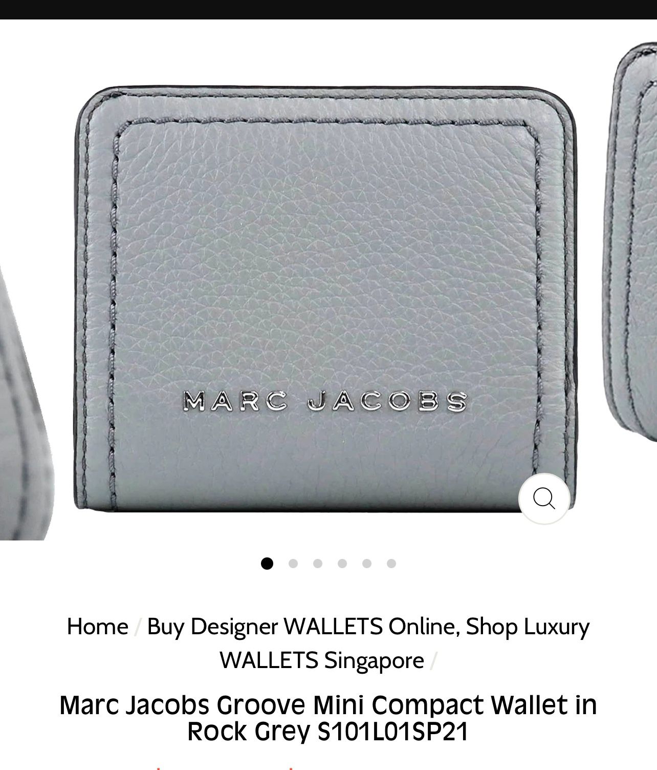 Marc Jacobs Grey Leather Wallet 