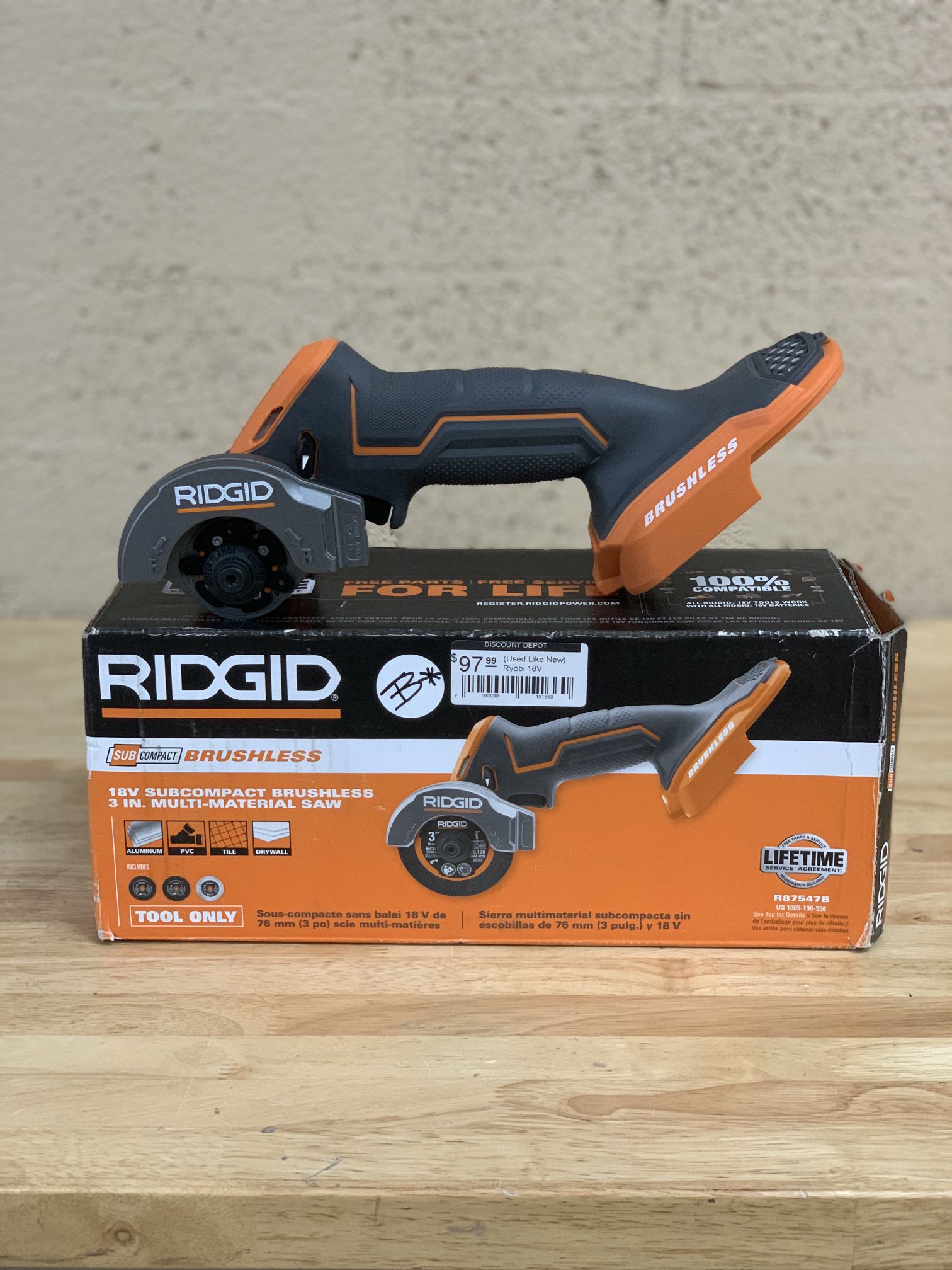 RIDGID 18V SubCompact Brushless Cordless in. Multi-Material (Tool Only)  with (3) Cutting Wheels for Sale in Phoenix, AZ OfferUp