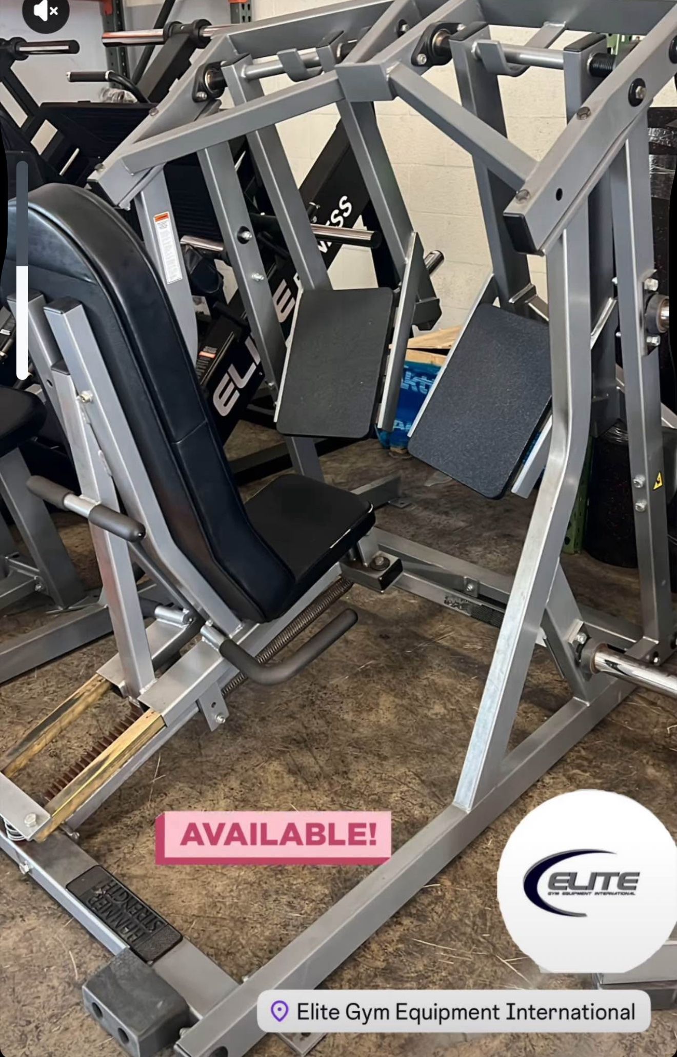 Hammer Strength ISO Lateral Plate Loaded Leg Press. Commercial Fitness-Gym Equipment.