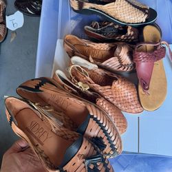 Women’s woven leather huaraches sandals