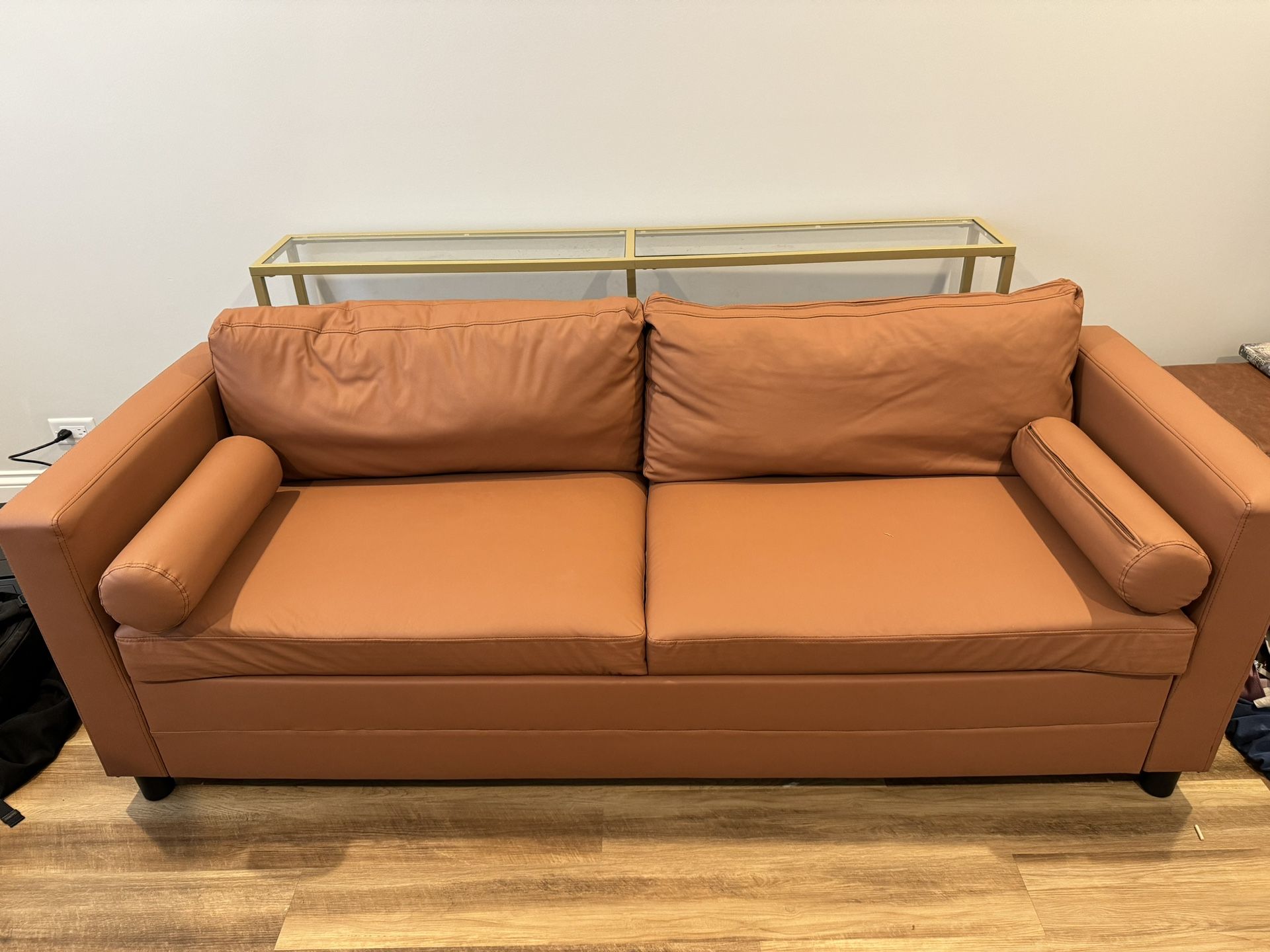 Faux leather Sleeper Sofa!