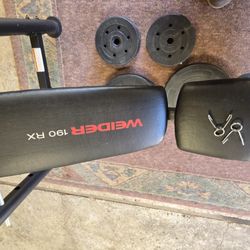Weider 190 RX Weight Bench And Weights