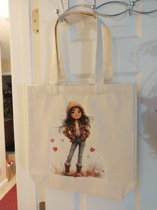 Autumn Girl Tote Bag