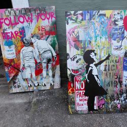 Mr Brainwash Prince Candice Wall Painting Wood Frame