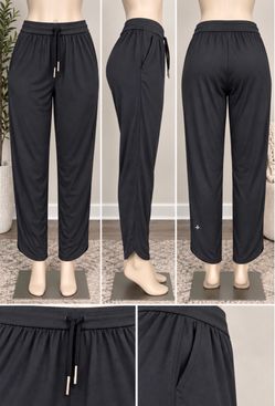 Halara Mid Rise Drawstring Curved Hem Quick Dry Golf Tapered Pants