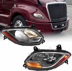 Fits 2018-2023 International LT625 LED Low & Halogen High Headlight Pair Fits 2018-2023 International LT625, LED Low Beam + Halogen High Beam Headligh