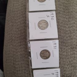 ***Four*** Mercury Dimes!!!