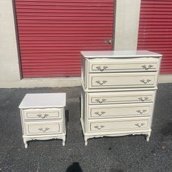 French Style Chest And Nightstand 