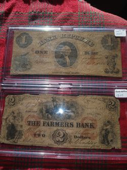 1855 Rhode Island banknotes.