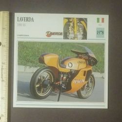 1992 Laverda 1000 V6 1978 Competition Racing Bike Italy Large Card Vintage Collectible Atlas