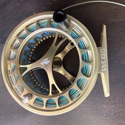Sage Click 3/4/5 fly reel in champagne