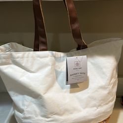Picnic Time Coronado Canvas & Willow Basket Tote