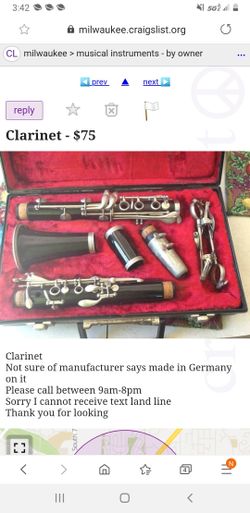 G. Vallette clarinet