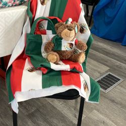 Hand Made Blanket And Bag Gift Set