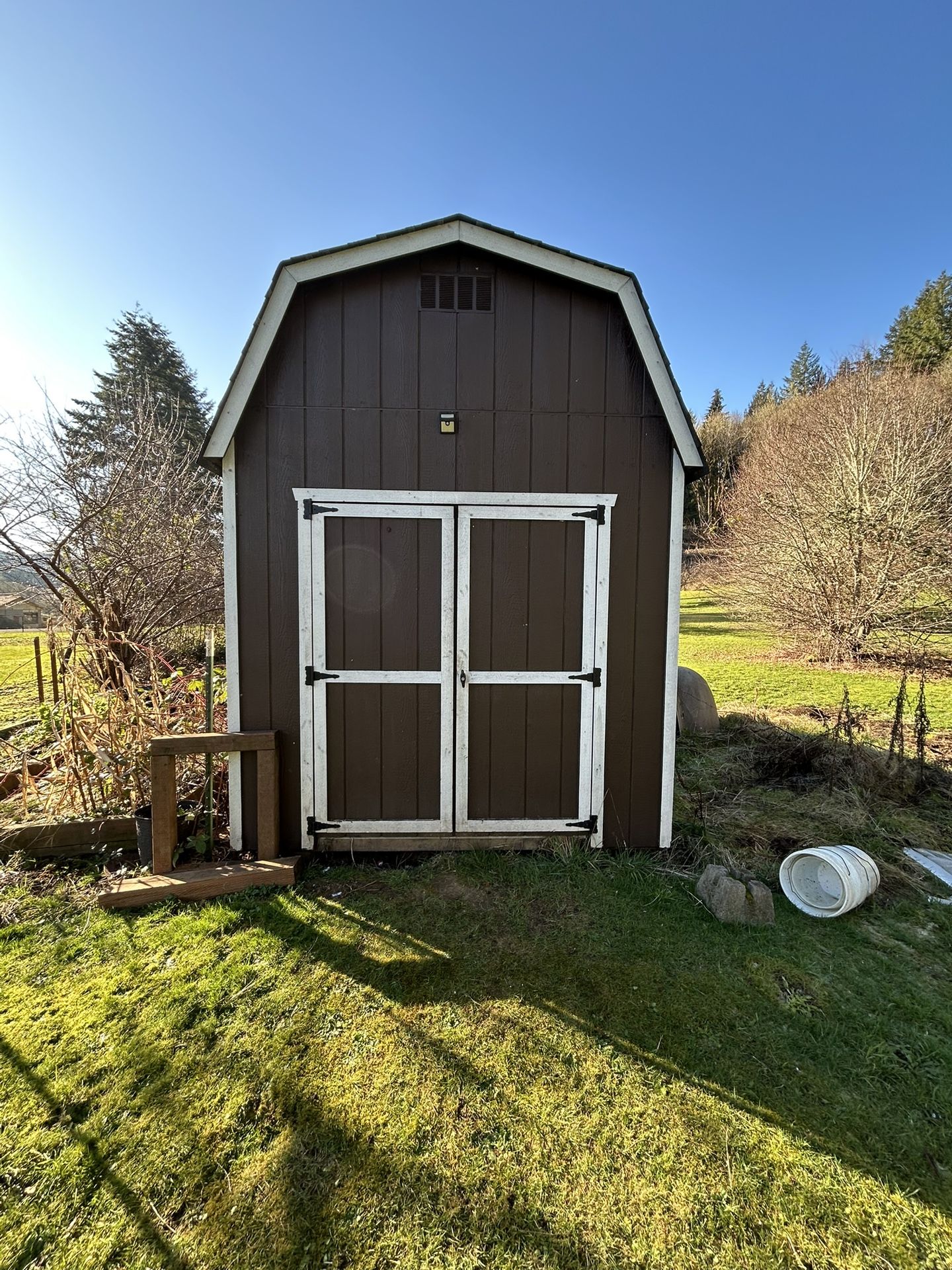 Wooden Shed With Loft