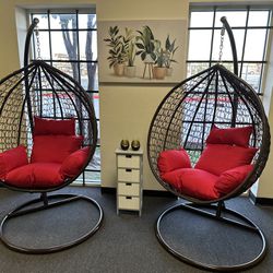 New Inbox Set Of Two Swing Chairs With Cushions(we Finance And Deliver)