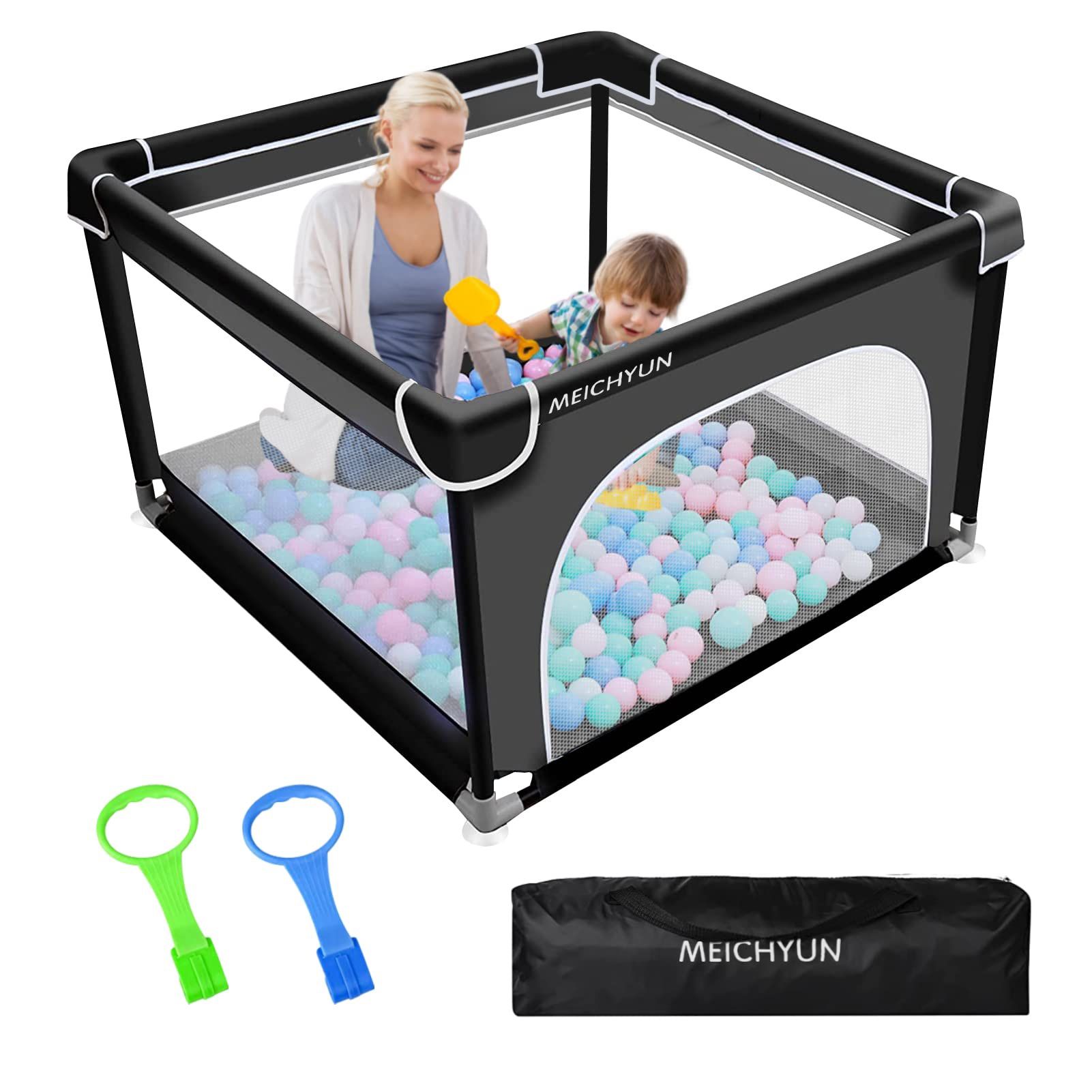 Meichyun Small Baby Playpen 36x36” - Black