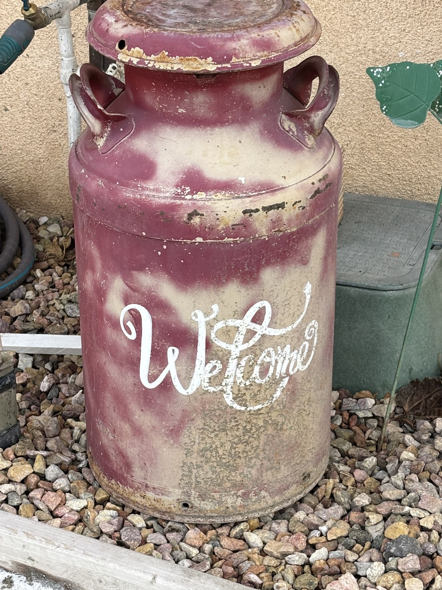 Welcome Milk Can