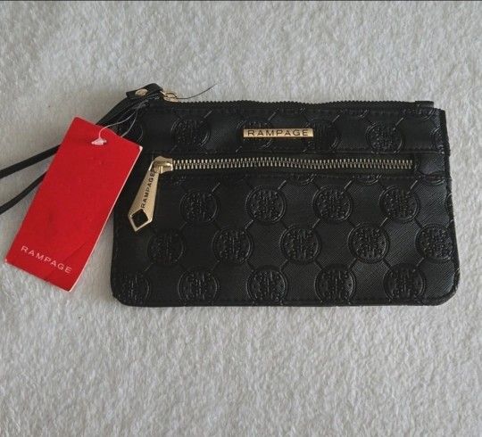 Rampage Black Zippered Wristlet