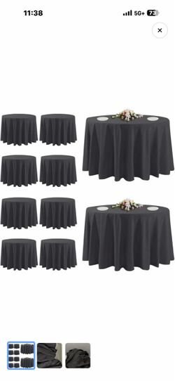 Black round tablecloth