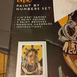 Brand New In Box Paint By # Set (The Queen Is Black) Domo Ink 
