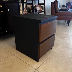 Mid Century Modern Gothic Nightstand Dresser Ikea MALM 2 Drawer Chest Black  Brown Wood for Sale in Miami, FL - OfferUp
