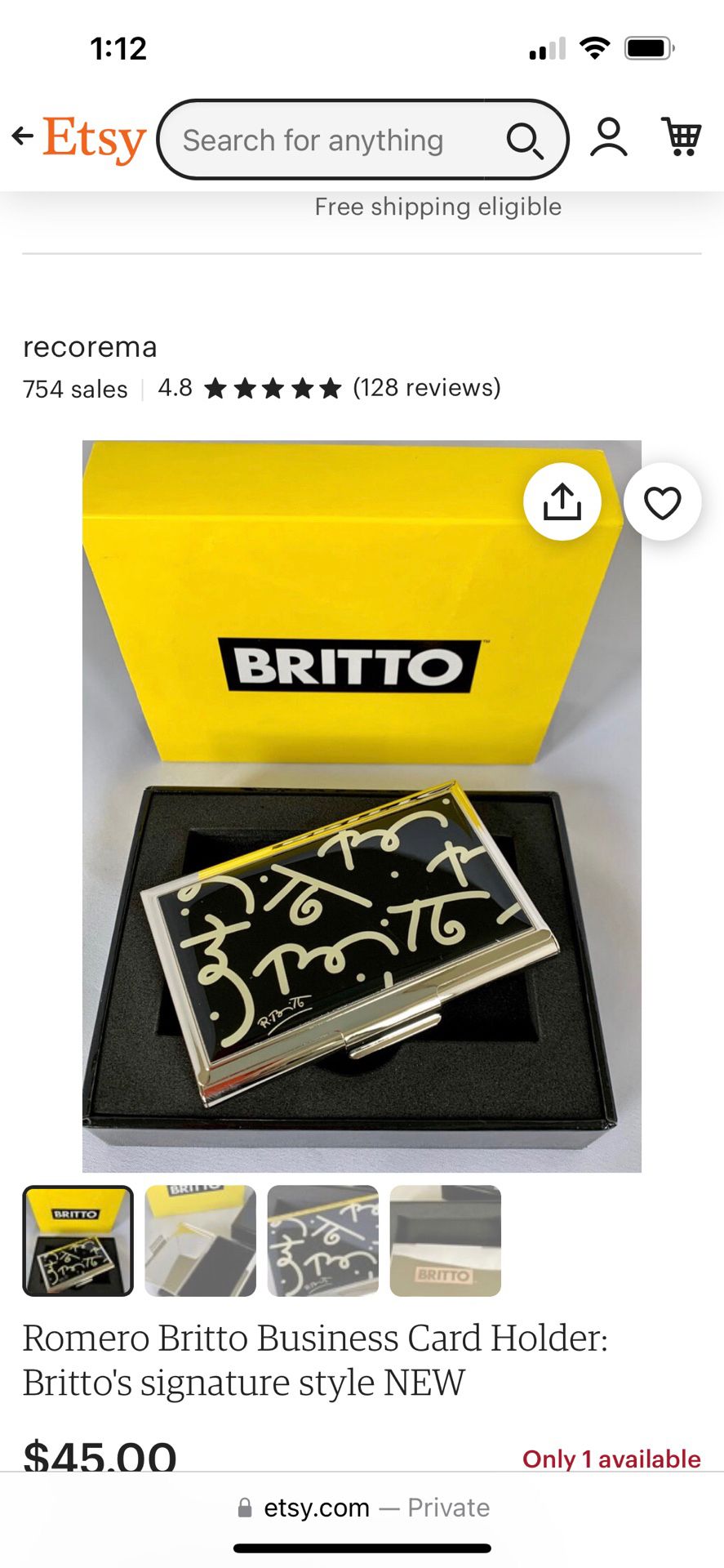 Britto Business Card Holder