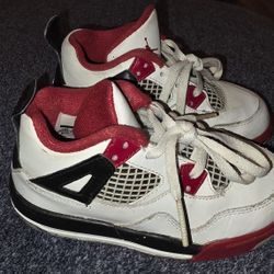 2012 Air Jordan 4 IV Retro 10C (TD) White Varsity Red Black 