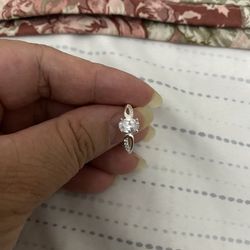 Real 925 Sterling Silver Wedding Ring Size 6