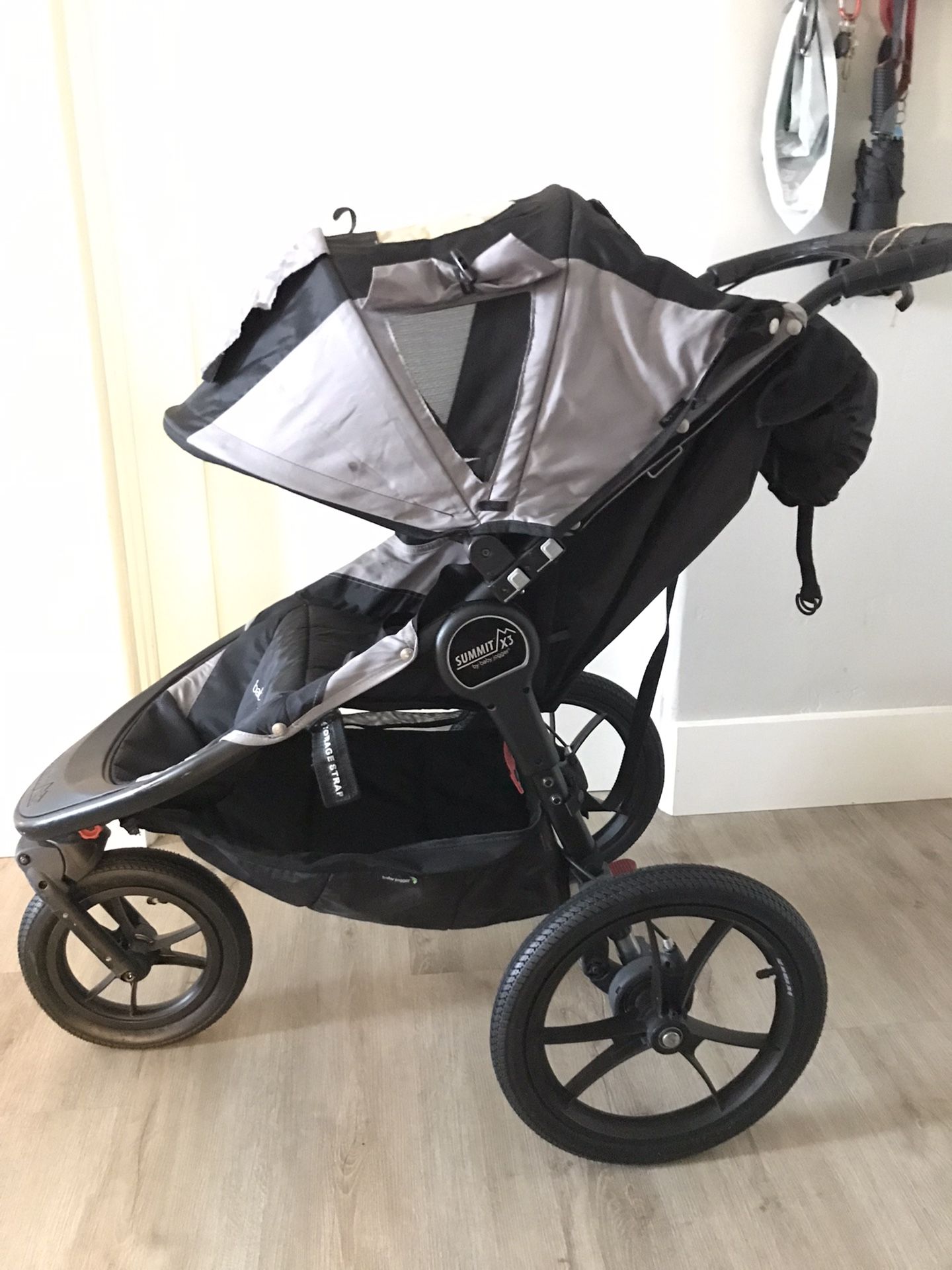 Folded Summit X3 Double Summit X3 Jogging Stroller