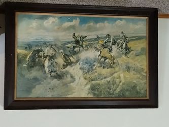CM Russell 1920's Oil Painting