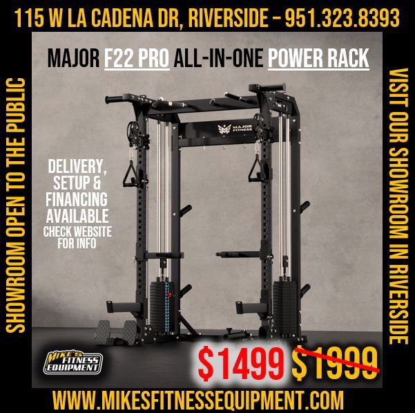 Major F22 PRO Squat Rack Power Cage Functional Trainer with Smith Machine Option