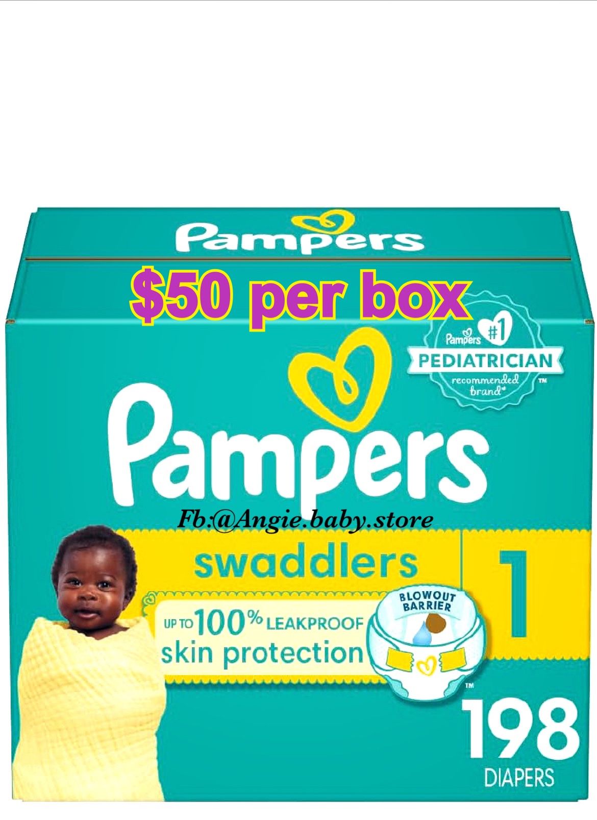 Pampers Swaddlers Size 1 Jumbo Box