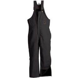 2XL Short - BERNE  Heritage Deluxe Insulated Bib Overall - Black