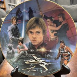Vintage Collector Plate 1996 Star Wars Luke Skywalker The Hamilton Collection