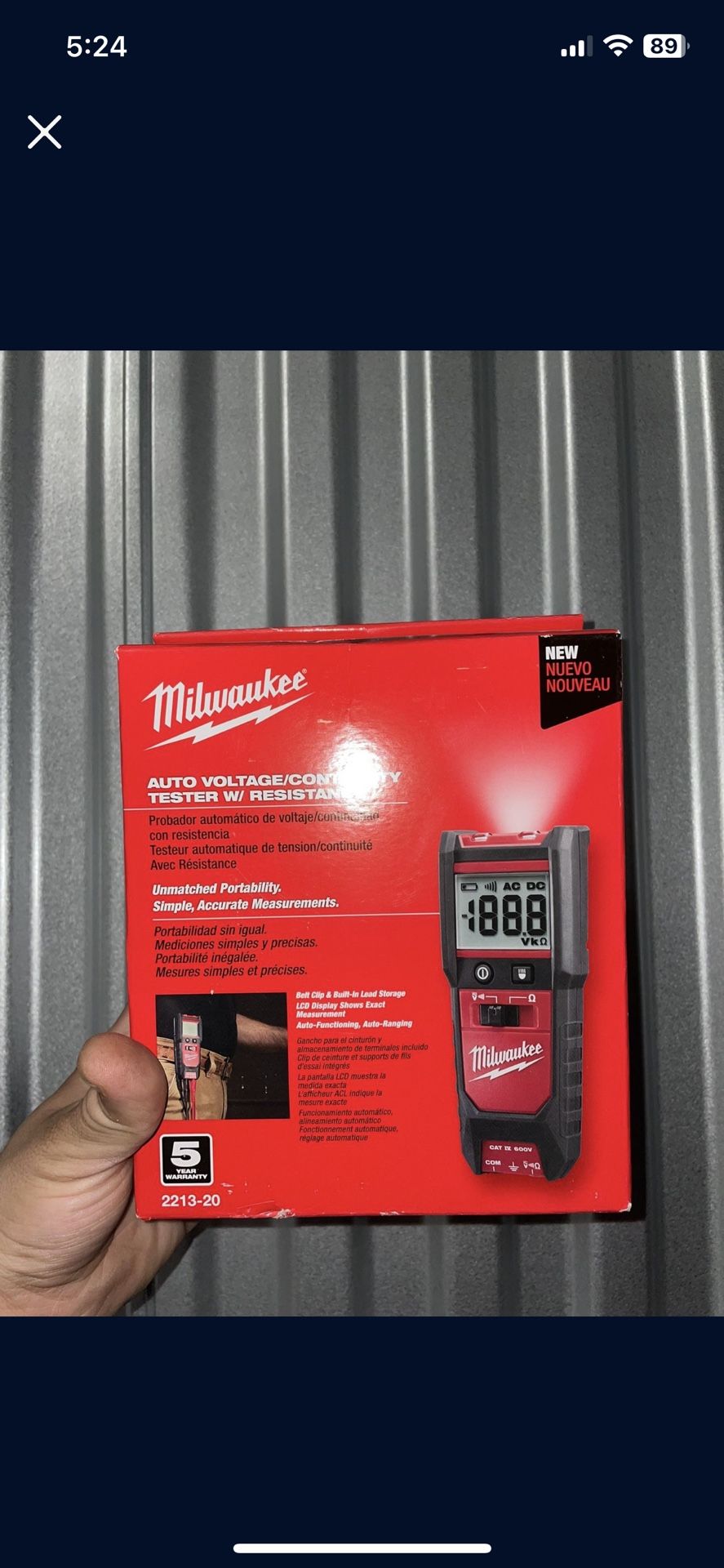 milwaukee Voltage Continuity tester