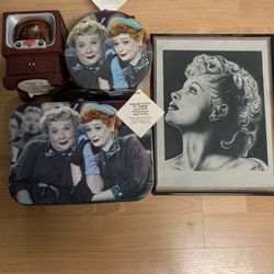 I Love Lucy Tin Totes And Snow Globe