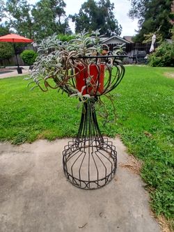 Vintage Mid Century Metal Jardenir