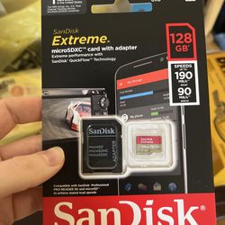 SanDisk Extreme 128 GB SDXC Card with adapter