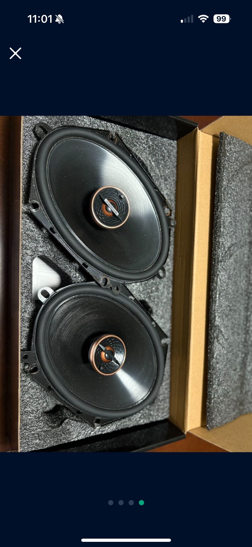 4 Car door speakers size 6x8 (Infinity & NVX)