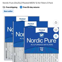 Nordic Pure AC & Furnace Filters 20 x 25 x 2