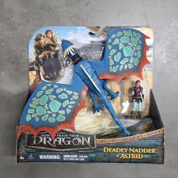 How To Train Your Dragon DreamWorks Deadly Nadder + Astrid, NEW!