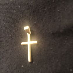 Silver cross with gold Vermeil overlay