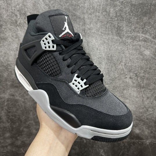 Air Jordan 4 Retro Black Canvas