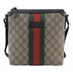 Gucci GG Supreme Monogram Web Messenger Bag