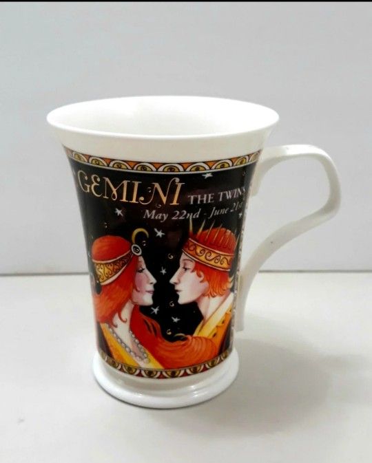 RARE Vintage Dunoon GEMINI Ruth Beck China Mug