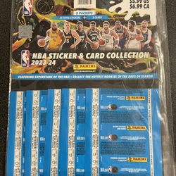 2023-24 Panini NBA Sticker & Card Collection New 5 Packs 