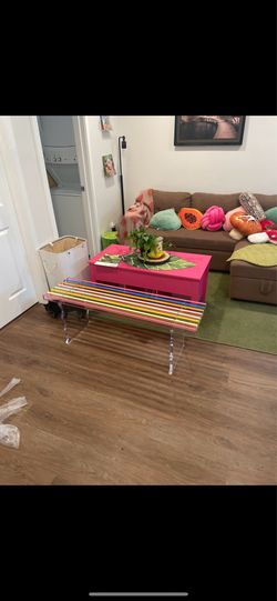 Acrylic Bench Rainbow