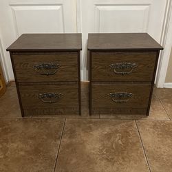 Two Brown Night Stands