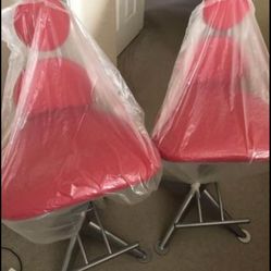  ( 2 )CONTEMPORARY SWIVEL COUNTER STOOLS 24”